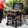 Royal Gourmet GB3000PY Gas Griddle with Hood 3 -Burner Liquid propane Flat Top Grill