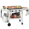 Royal Gourmet GB3000W 28'' Griddle with Collapsible Side Shelves 3 -Burner Liquid propane Flat Top Grill