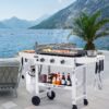 Royal Gourmet GB3000W 28'' Griddle with Collapsible Side Shelves 3 -Burner Liquid propane Flat Top Grill