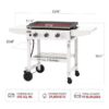Royal Gourmet GB3000W 28'' Griddle with Collapsible Side Shelves 3 -Burner Liquid propane Flat Top Grill