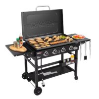 Royal Gourmet GB4000P 35'' Griddle with Hood 4 -Burner Liquid propane Flat Top Grill
