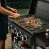 Royal Gourmet GB4000PB Griddle with Hood and Folding Side Shelves 4 -Burner Liquid propane Flat Top Grill