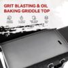 Royal Gourmet GB4000PB Griddle with Hood and Folding Side Shelves 4 -Burner Liquid propane Flat Top Grill