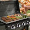 Royal Gourmet GB4000PB Griddle with Hood and Folding Side Shelves 4 -Burner Liquid propane Flat Top Grill