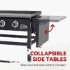 Royal Gourmet GB4001B-N 35'' Griddle with Folding Side Shelves 4 -Burner Liquid propane Flat Top Grill Royal Gourmet GB4001B-N 35'' Griddle with Folding Side Shelves 4 -Burner Liquid propane Flat Top Grill