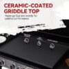 Royal Gourmet GB4007P 34'' Griddle with Hood 4 -Burner Liquid propane Flat Top Grill