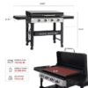Royal Gourmet GB4007P 34'' Griddle with Hood 4 -Burner Liquid propane Flat Top Grill