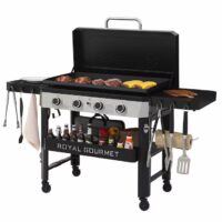 Royal Gourmet GB4007P 34'' Griddle with Hood 4 -Burner Liquid propane Flat Top Grill