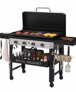 Royal Gourmet GB4007P 34'' Griddle with Hood 4 -Burner Liquid propane Flat Top Grill