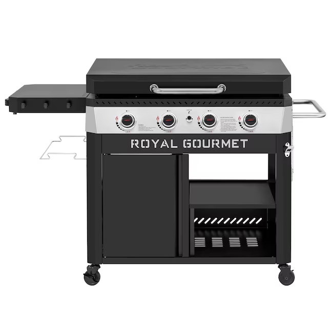 Royal Gourmet GB4008T 34'' Griddle with Foldable Pull-Out Side Table 4 -Burner Liquid propane Flat Top Grill112_11zon Royal Gourmet GB4008T 34'' Griddle with Foldable Pull-Out Side Table 4 -Burner Liquid propane Flat Top Grill