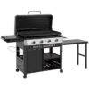 Royal Gourmet GB4008T 34'' Griddle with Foldable Pull-Out Side Table 4 -Burner Liquid propane Flat Top Grill Royal Gourmet GB4008T 34'' Griddle with Foldable Pull-Out Side Table 4 -Burner Liquid propane Flat Top Grill