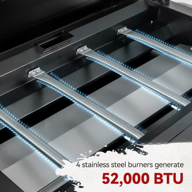 Royal Gourmet GB4008T 34'' Griddle with Foldable Pull-Out Side Table 4 -Burner Liquid propane Flat Top Grill256_11zon Royal Gourmet GB4008T 34'' Griddle with Foldable Pull-Out Side Table 4 -Burner Liquid propane Flat Top Grill