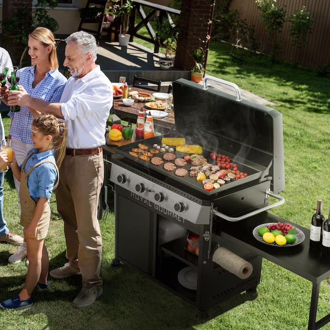 Royal Gourmet GB4008T 34'' Griddle with Foldable Pull-Out Side Table 4 -Burner Liquid propane Flat Top Grill36_11zon Royal Gourmet GB4008T 34'' Griddle with Foldable Pull-Out Side Table 4 -Burner Liquid propane Flat Top Grill