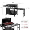 Royal Gourmet GB4008T 34'' Griddle with Foldable Pull-Out Side Table 4 -Burner Liquid propane Flat Top Grill Royal Gourmet GB4008T 34'' Griddle with Foldable Pull-Out Side Table 4 -Burner Liquid propane Flat Top Grill