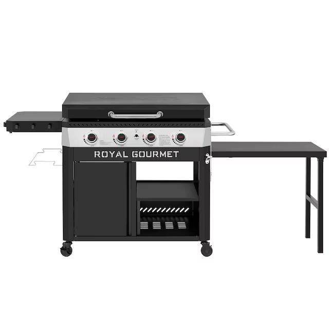 Royal Gourmet GB4008T 34'' Griddle with Foldable Pull-Out Side Table 4 -Burner Liquid propane Flat Top Grill_11zon Royal Gourmet GB4008T 34'' Griddle with Foldable Pull-Out Side Table 4 -Burner Liquid propane Flat Top Grill