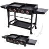 Royal Gourmet GD402 Grill and Griddle Combo with Folding Legs 4 -Burner Liquid propane Flat Top Grill