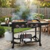 Royal Gourmet GD402 Grill and Griddle Combo with Folding Legs 4 -Burner Liquid propane Flat Top Grill