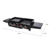 Royal Gourmet GD402 Grill and Griddle Combo with Folding Legs 4 -Burner Liquid propane Flat Top Grill