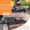 Royal Gourmet GD402 Grill and Griddle Combo with Folding Legs 4 -Burner Liquid propane Flat Top Grill