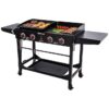 Royal Gourmet GD402 Grill and Griddle Combo with Folding Legs 4 -Burner Liquid propane Flat Top Grill