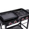 Royal Gourmet GD402 Grill and Griddle Combo with Folding Legs 4 -Burner Liquid propane Flat Top Grill