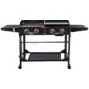 Royal Gourmet GD402 Grill and Griddle Combo with Folding Legs 4 -Burner Liquid propane Flat Top Grill
