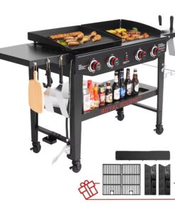 Royal Gourmet GD405A Grill and Griddle Combo 4 -Burner Liquid propane Flat Top Grill