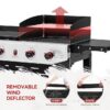Royal Gourmet GD405B Grill and Griddle Combo Silver Black 4 -Burner Liquid Propane Gas Grill