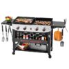 Royal Gourmet GD405B Grill and Griddle Combo Silver Black 4 -Burner Liquid Propane Gas Grill