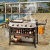 Royal Gourmet GD405B Grill and Griddle Combo Silver Black 4 -Burner Liquid Propane Gas Grill