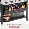 Royal Gourmet GD405B Grill and Griddle Combo Silver Black 4 -Burner Liquid Propane Gas Grill