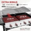 Royal Gourmet GD405B Grill and Griddle Combo Silver Black 4 -Burner Liquid Propane Gas Grill