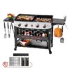 Royal Gourmet GD405B Grill and Griddle Combo Silver Black 4 -Burner Liquid Propane Gas Grill