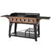 Royal Gourmet GD601Y Gas Grill and Griddle Combo 6 -Burner Liquid propane Flat Top Grill