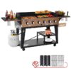 Royal Gourmet GD601Y Gas Grill and Griddle Combo 6 -Burner Liquid propane Flat Top Grill