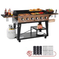 Royal Gourmet GD601Y Gas Grill and Griddle Combo 6 -Burner Liquid propane Flat Top Grill