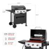 Royal Gourmet GH3001H Cart Style with Front Storage Basket Black 3 -Burner Liquid Propane Gas Grill