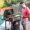 Royal Gourmet GH3001H Cart Style with Front Storage Basket Black 3 -Burner Liquid Propane Gas Grill