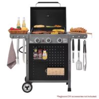 Royal Gourmet GL3001 Pegboard Series Black 3 -Burner Liquid Propane Gas Grill