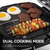 Royal Gourmet GT2003 Portable 2-in-1 Grill Griddle Combo with Stand and Shelf 346-Sq. in Gray Portable Liquid propane Grill