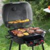 Royal Gourmet GT2003 Portable 2-in-1 Grill Griddle Combo with Stand and Shelf 346-Sq. in Gray Portable Liquid propane Grill