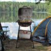 Royal Gourmet GT2003 Portable 2-in-1 Grill Griddle Combo with Stand and Shelf 346-Sq. in Gray Portable Liquid propane Grill