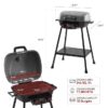 Royal Gourmet GT2003 Portable 2-in-1 Grill Griddle Combo with Stand and Shelf 346-Sq. in Gray Portable Liquid propane Grill