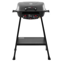 Royal Gourmet GT2003 Portable 2-in-1 Grill Griddle Combo with Stand and Shelf 346-Sq. in Gray Portable Liquid propane Grill