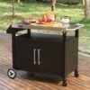 Royal Gourmet PC3403S Outdoor Stainless Steel Grill Prep Table Black Steel Removable work table