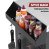 Royal Gourmet PC3403S Outdoor Stainless Steel Grill Prep Table Black Steel Removable work table