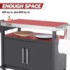 Royal Gourmet PC3403S Outdoor Stainless Steel Grill Prep Table Black Steel Removable work table