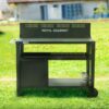 Royal Gourmet PC4401B 3-Tier Dining Cart with Wind Guard Black Steel Removable work table