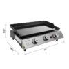 Royal Gourmet PD1300C 319-Sq. in Silver and black Portable Liquid propane Grill