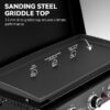 Royal Gourmet PD4001 Tabletop Gas Griddle with Removable Standing Cart and Hood 4 -Burner Liquid propane Flat Top Grill